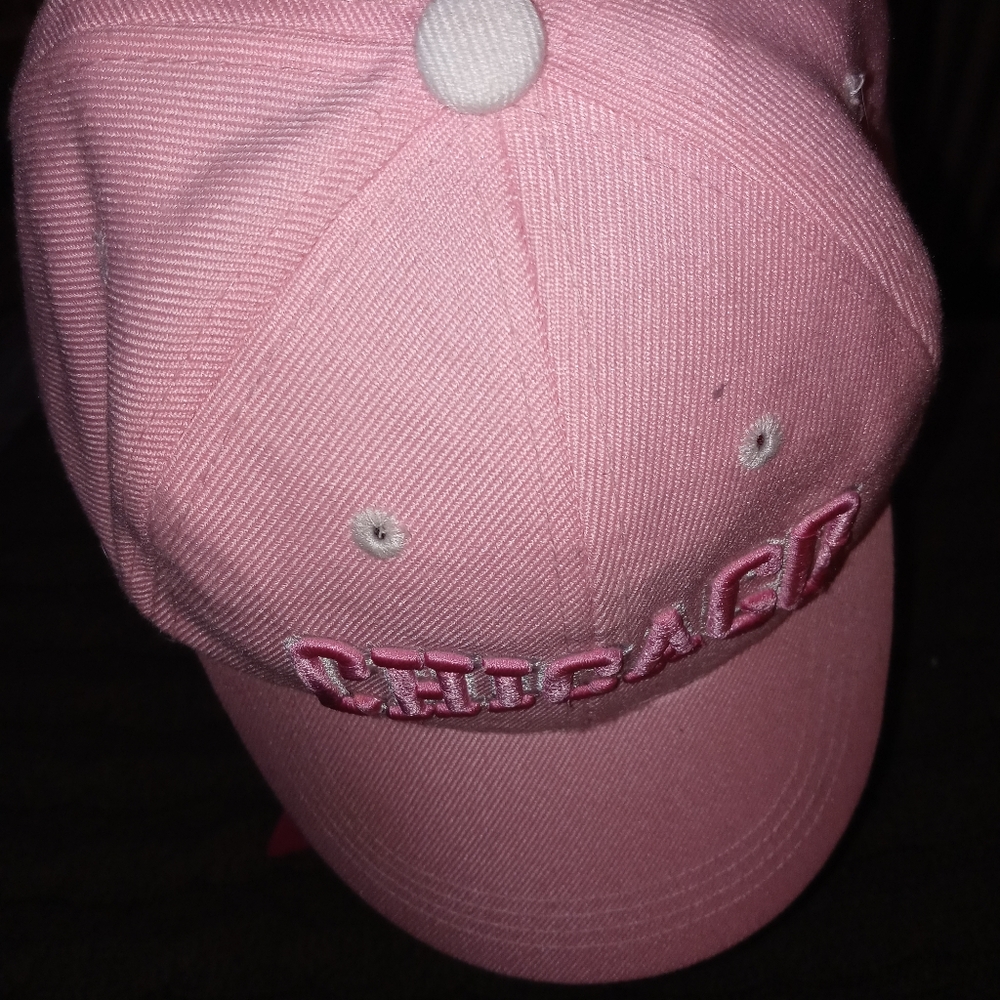 Chicago Embellished Pink and White Baseball Hat